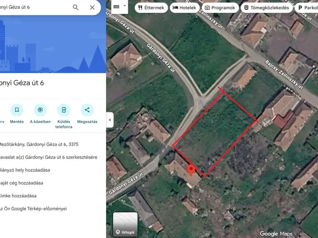 Eladó telek Mezőtárkány 1097 nm