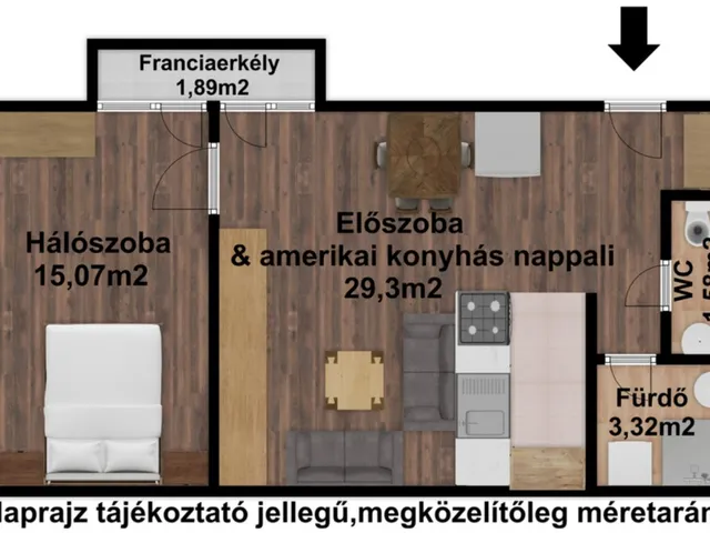 Eladó lakás Budapest IX. kerület, Középső Ferencváros 50 nm