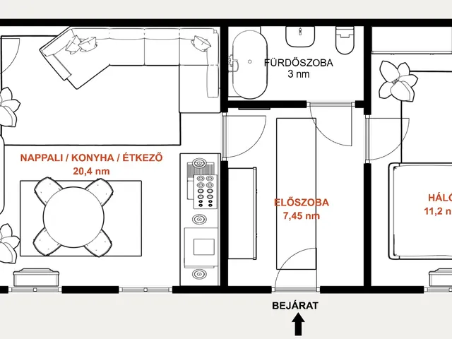 Eladó lakás Budapest VI. kerület, Nagykörúton kívüli terület 46 nm