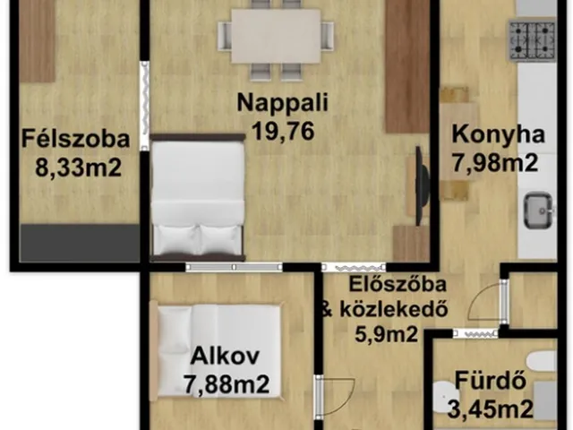 Eladó lakás Budapest XIII. kerület, Újlipótváros 55 nm