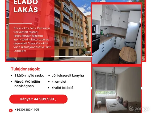 Eladó lakás Pécs 55 nm