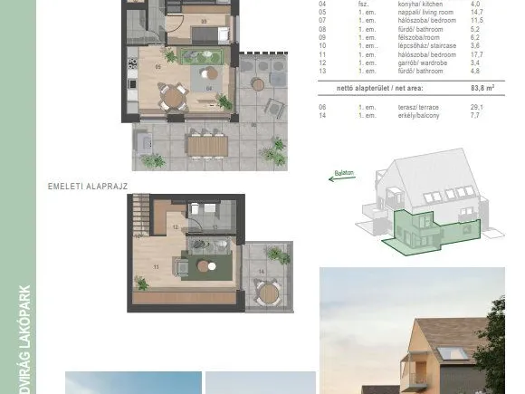 Eladó lakás Balatonfüred 84 nm