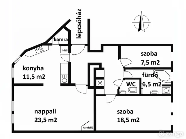 Eladó lakás Budapest XIV. kerület, Törökőr 73 nm