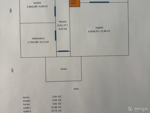 Eladó ház Budapest XX. kerület, Pacsirtatelep 68 nm