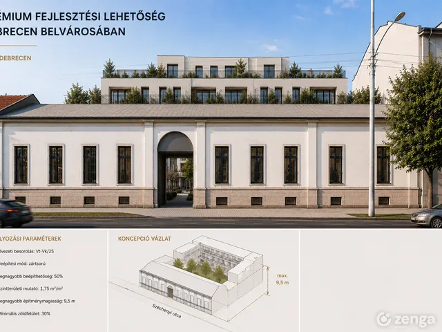 Eladó telek Debrecen, Belváros 1501 nm