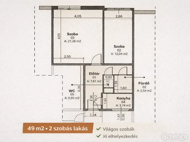 Eladó lakás Budapest XIV. kerület, Alsórákos 49 nm