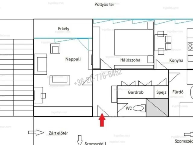 Eladó lakás Esztergom, Rákóczi tér 56 nm