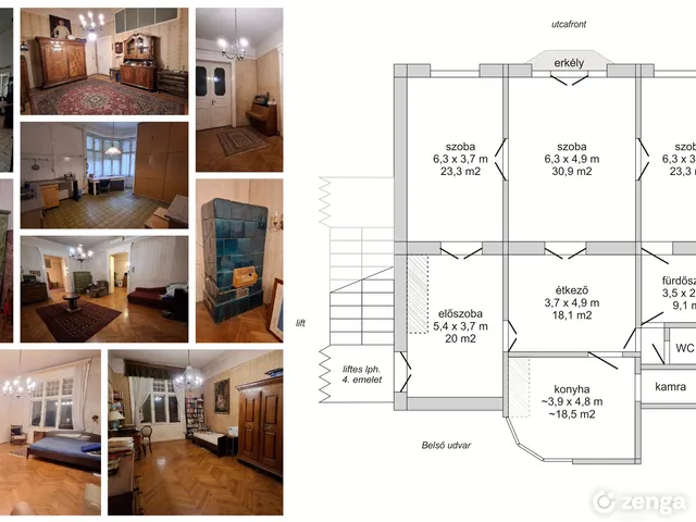 Eladó lakás Budapest VII. kerület, Ligetváros 146 nm