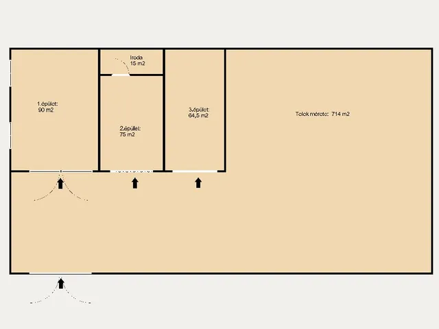 Eladó kereskedelmi és ipari ingatlan Izsák 230 nm