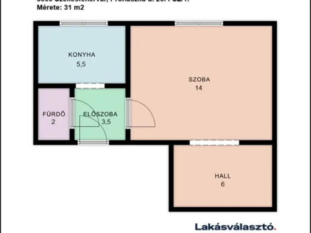 Eladó lakás Székesfehérvár, Prohászka 31 nm