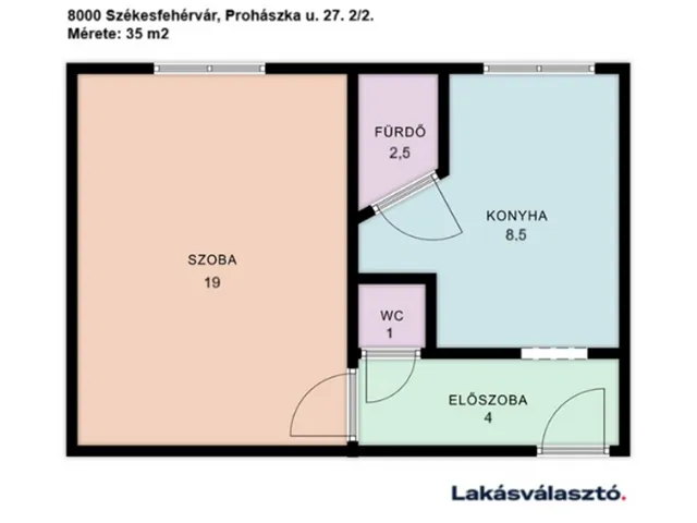 Eladó lakás Székesfehérvár, Prohászka 35 nm
