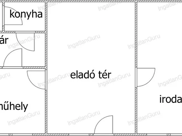 Kiadó kereskedelmi és ipari ingatlan Kecskemét, Belváros 53 nm
