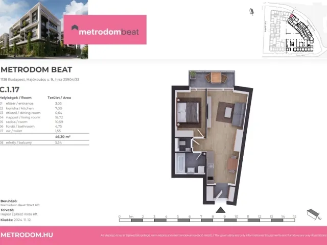 Eladó lakás Budapest XIII. kerület 46 nm