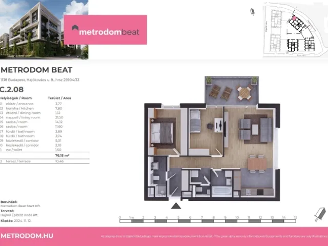 Eladó lakás Budapest XIII. kerület 76 nm