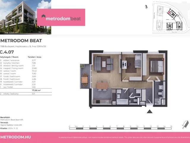 Eladó lakás Budapest XIII. kerület 77 nm
