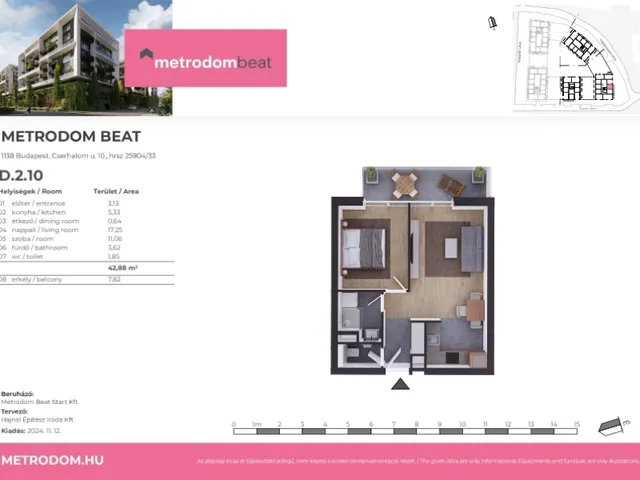 Eladó lakás Budapest XIII. kerület 43 nm