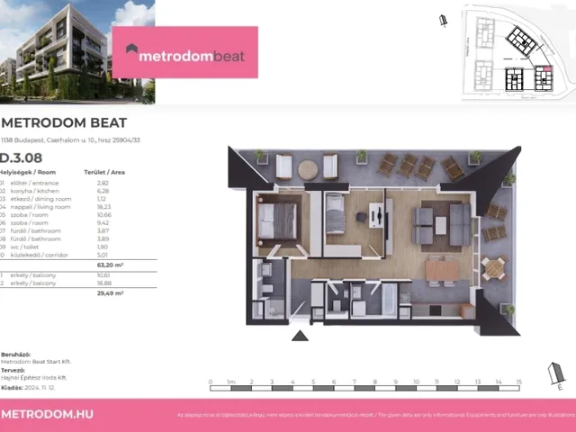 Eladó lakás Budapest XIII. kerület 63 nm