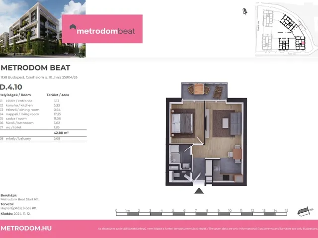 Eladó lakás Budapest XIII. kerület 43 nm