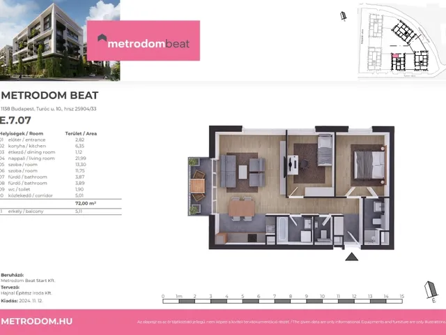 Eladó lakás Budapest XIII. kerület 72 nm