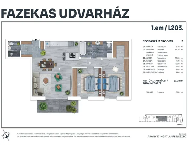 Eladó lakás Tata 83 nm