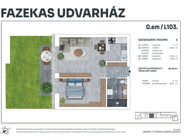Eladó lakás Tata 45 nm
