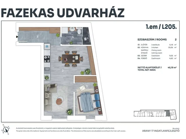 Eladó lakás Tata 45 nm