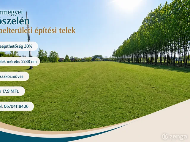 Eladó telek Tápiószele 2788 nm