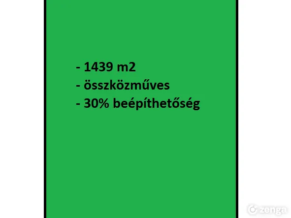 Eladó telek Szeged, Újszeged 1439 nm