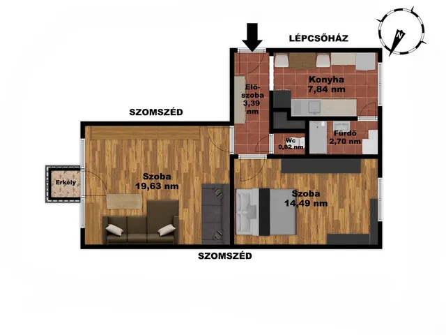 Eladó lakás Petőfibánya 50 nm