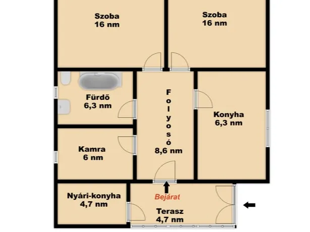 Eladó ház Hatvan, Óhatvan, Tabán utca 64 nm