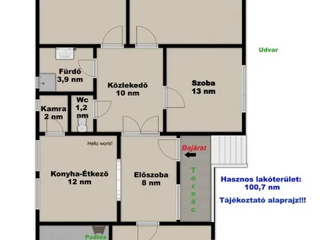 Eladó ház Zagyvaszántó 100 nm