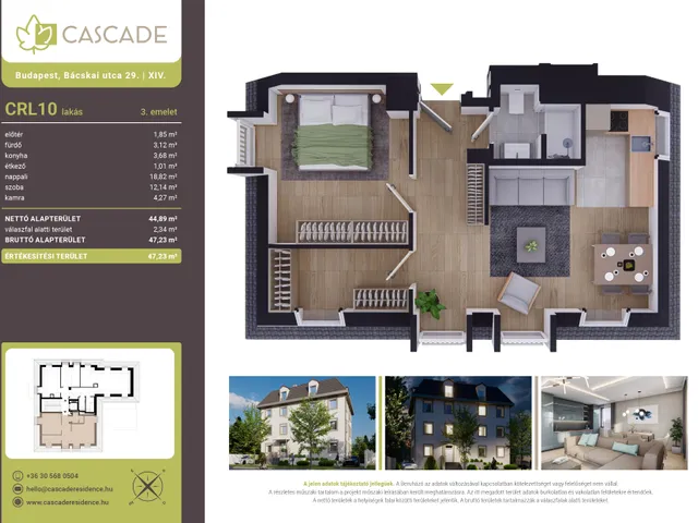 Eladó lakás Budapest XIV. kerület 45 nm