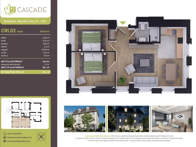 Eladó lakás Budapest XIV. kerület 56 nm