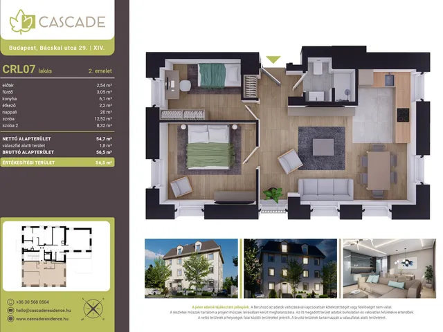 Eladó lakás Budapest XIV. kerület 55 nm