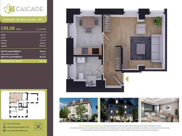 Eladó lakás Budapest XIV. kerület 34 nm