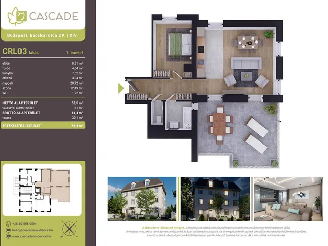 Eladó lakás Budapest XIV. kerület, Herminamező 59 nm