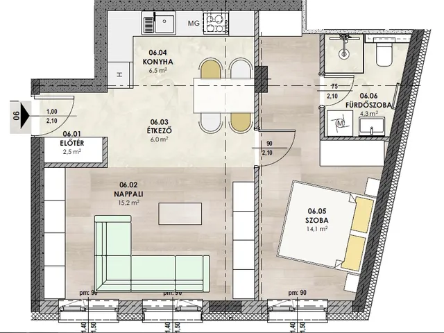 Eladó lakás Budapest III. kerület, Óbuda 48 nm