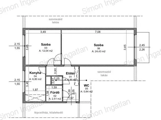 Eladó lakás Kecskemét, Széchenyiváros 54 nm