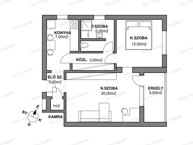 Eladó lakás Kecskemét, Árpádváros 50 nm
