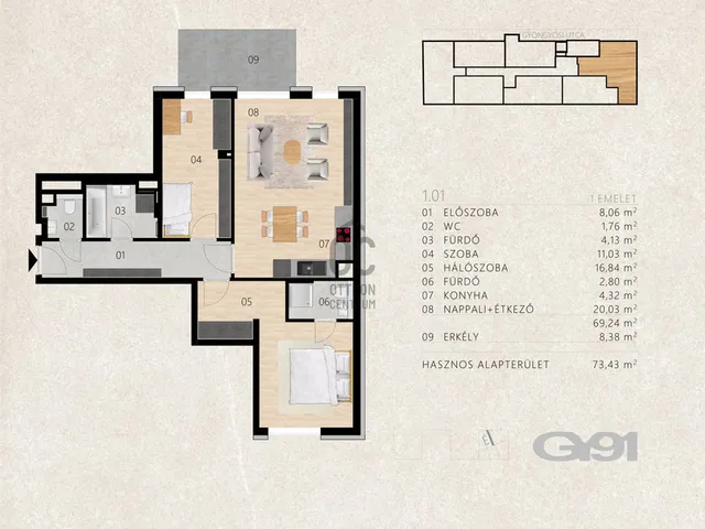 Eladó lakás Budapest XIII. kerület, Angyalföld 69 nm