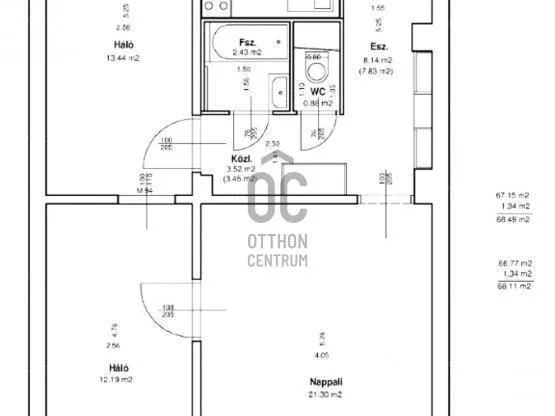 Eladó lakás Budapest XIII. kerület, Újlipótváros 68 nm
