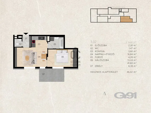 Eladó lakás Budapest XIII. kerület, Angyalföld 41 nm