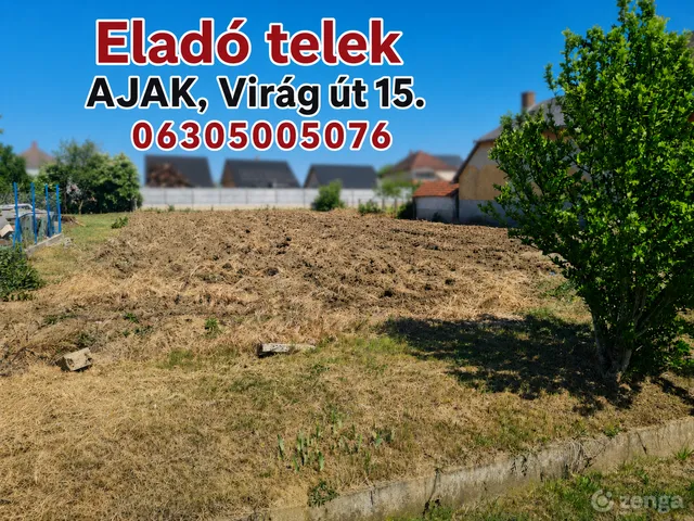 Eladó telek Ajak, Virág út 15 903 nm