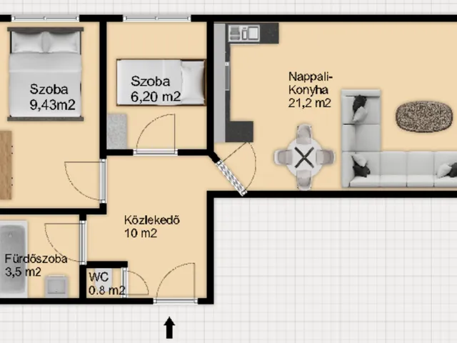 Eladó lakás Nyíregyháza, Jósaváros 52 nm