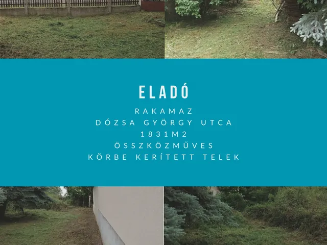 Eladó telek Rakamaz 1831 nm