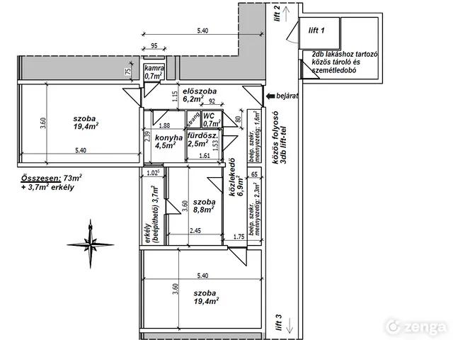 Eladó lakás Budapest XXII. kerület, Budafok 73 nm