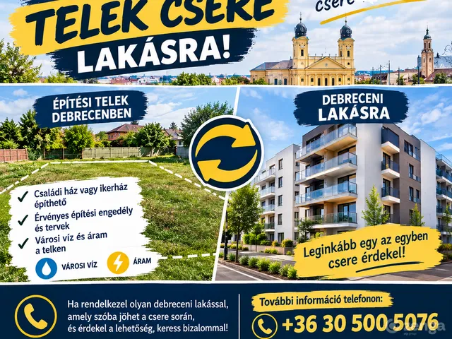 Eladó telek Debrecen 1248 nm