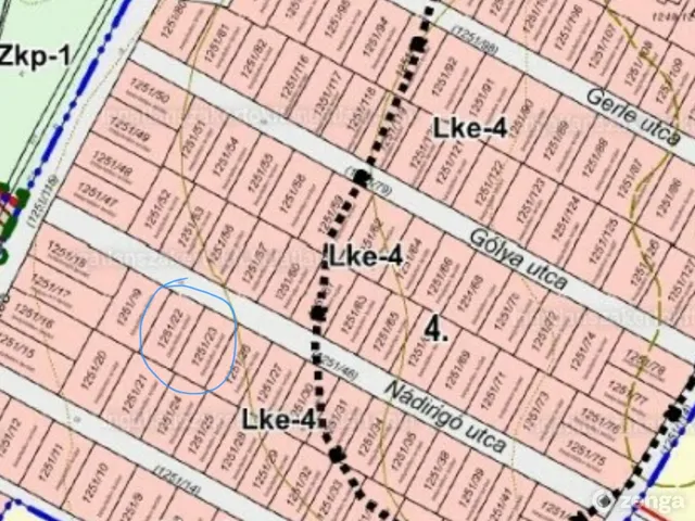 Eladó telek Nagytarcsa 709 nm