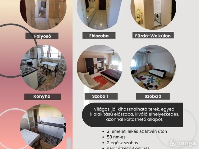 Eladó lakás Debrecen, Tócóskert 53 nm