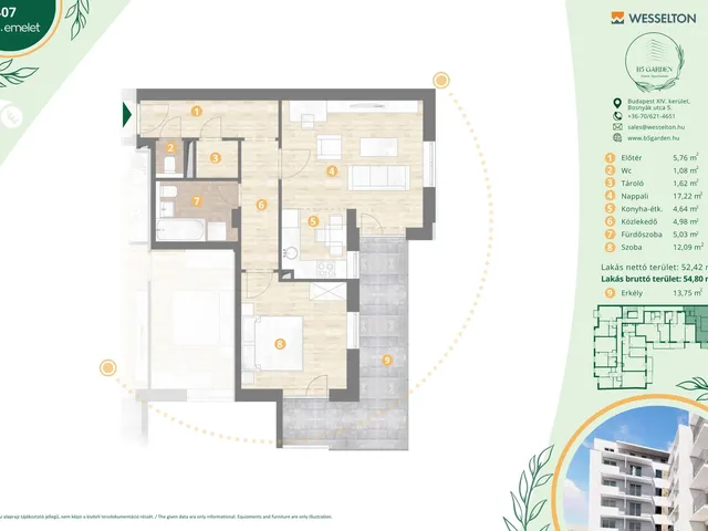 Eladó lakás Budapest XIV. kerület 55 nm